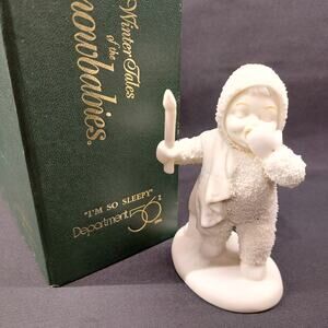 Department 56 Snowbabies "I'm So Sleepy" Porcelain Bisque Figurine